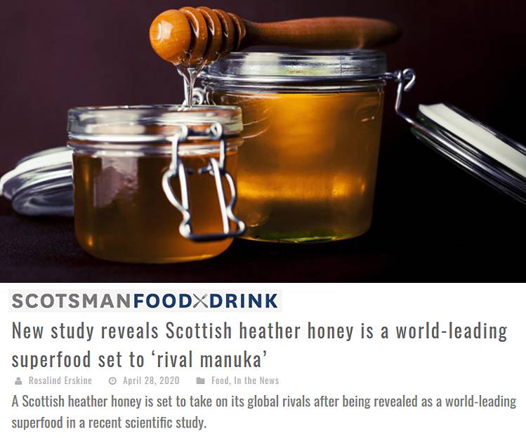 The Scotsman Press Article about Heather Honey being the new Manuka